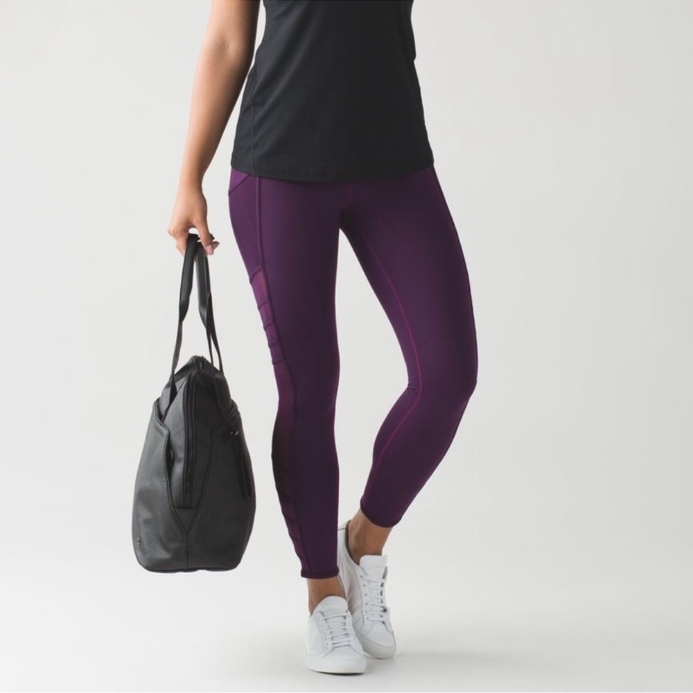 NWT LULULEMON WILD AND FREE TIGHT DARKEST MAGENTA SIZE 6